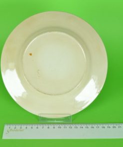 Bord met peer in groen - antiek keramiek