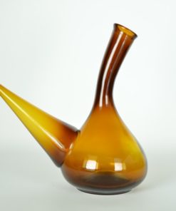 Porrón Spaanse decanteerkaraf - amberkleurig glas