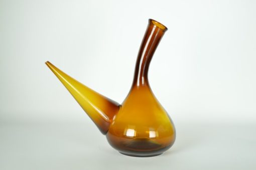 Porrón Spaanse decanteerkaraf - amberkleurig glas