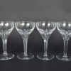 Glazen kristal, groot kleurloos - set van 4