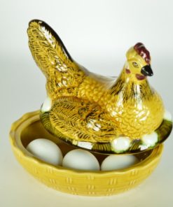 Kip eierhouder - terrine - aardewerk