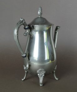 Klassieke Koffiepot op pootjes zilverkleurig - metaal