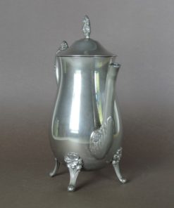 Klassieke Koffiepot op pootjes zilverkleurig - metaal