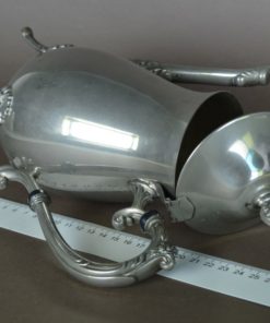 Klassieke Koffiepot op pootjes zilverkleurig - metaal