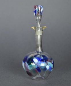 Oriëntaalse parfumfles met blauw en paars - glas