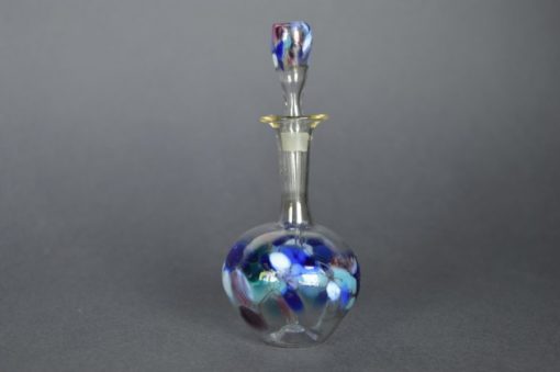 Oriëntaalse parfumfles met blauw en paars - glas