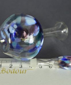 Oriëntaalse parfumfles met blauw en paars - glas