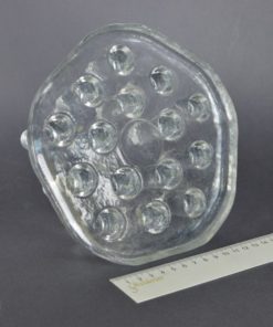 Theelicht met pilaren - kleurloos glas