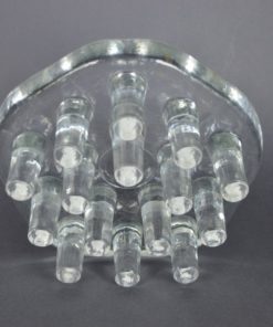 Theelicht met pilaren - kleurloos glas