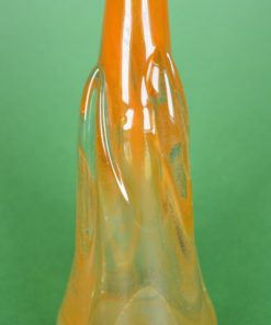 Vaas met tulpblad - oranje glas