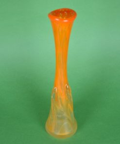 Vaas met tulpblad - oranje glas