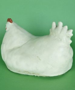 Witte kip van steen