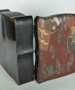 Lakdoos met kraanvogels en waaier