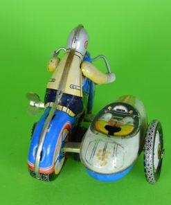 Opwindspeelgoed motorrijder met zijspan -blik