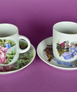 Kop- en schotels Royals Schwabap porselein - set van 2