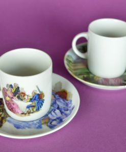 Kop- en schotels Royals Schwabap porselein - set van 2