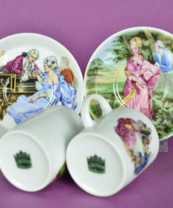 Kop- en schotels Royals Schwabap porselein - set van 2