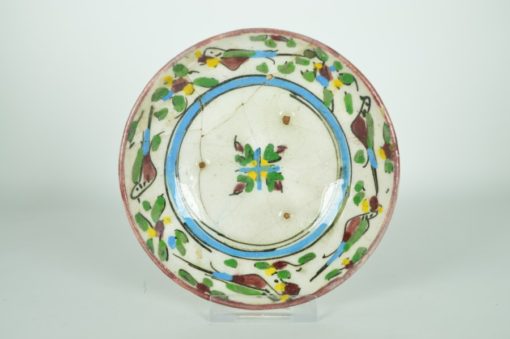 Perzisch schotel met vogels - antiek aardewerk