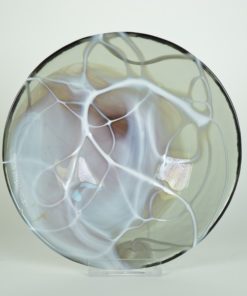 Schotel grijs met wit - Murano glas