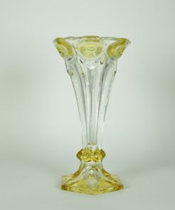 Vaas kleurloos en geel glas - Art-Deco