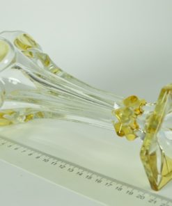 Vaas kleurloos en geel glas - Art-Deco