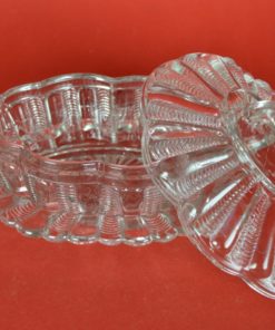 Botervloot of eiermandje met vaste schotel - glas