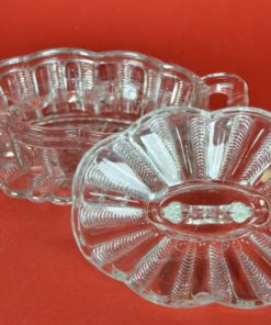 Botervloot of eiermandje met vaste schotel - glas