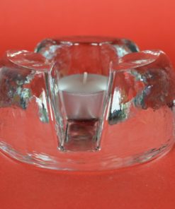 Theelicht van massief glas