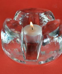 Theelicht van massief glas