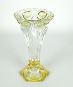 Vaas kleurloos en geel glas - Art-Deco