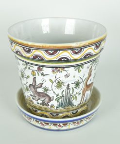 Bloempot met schotel Conimbriga Portugal - aardewerk