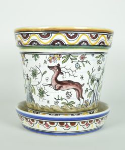 Bloempot met schotel Conimbriga Portugal - aardewerk