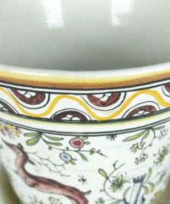 Bloempot met schotel Conimbriga Portugal - aardewerk