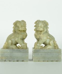 Chinese tempelleeuwen - Foodogs grijssgroen speksteen