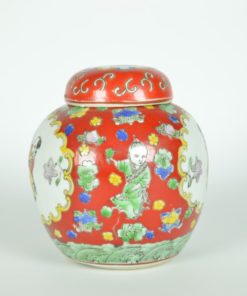 Gemberpot rood met perzik - keramiek