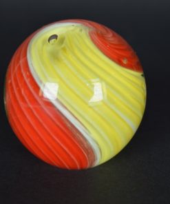 Presse-papier geel en rood glas