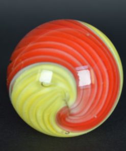 Presse-papier geel en rood glas