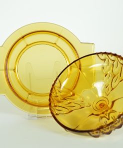 Bonbonniere - amberkleurig glas