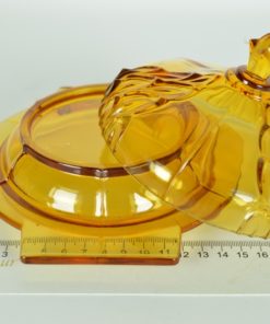 Bonbonniere - amberkleurig glas