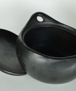 Koekenpan black pottery La Chamba Colombia - aardewerk