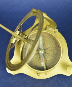 Scheepvaart Marine Sextant, kompas en zonnewijzer - koper en hout