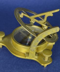 Scheepvaart Marine Sextant, kompas en zonnewijzer - koper en hout