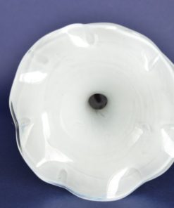 Vaas wit met kleurvlekken - glas