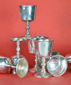 Verzilverde wijnkelken 1973 Barker Ellis