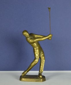 Golfspeler beeld van koper