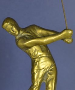 Golfspeler beeld van koper