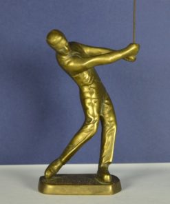 Golfspeler beeld van koper