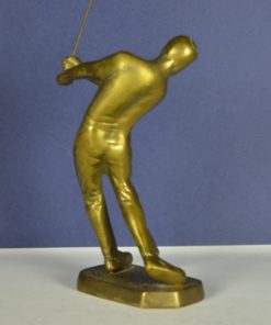 Golfspeler beeld van koper