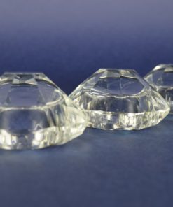 Waxinelichthouder met dikke bodem - kristal