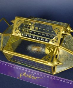 Wandlamp oosters - glas met koper